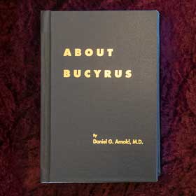 Photo of front cover of About Bucyrus; Hardback edition.