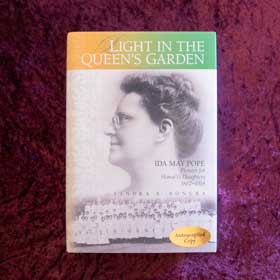 Photo of front cover of Light In The Queen's Garden.
